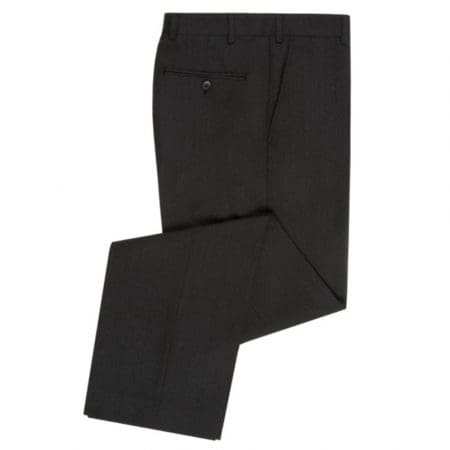 Wellington Mix & Match Charcoal Suit Trousers. A classic suit trousers in Charcoal Grey. Also, with a subtle Herringbone design. Ideal for any formal event! Simply style to suit your occasion by choosing a different shirt and tie. A single breasted style with 2 button closure and 2 side vents. Additionally, matching trousers are half lined with a plain front. Made from 55% polyester and 45% wool. Sizes are subject to availability. Style- Wellington- 74320/09-Charcoal - Wellington Mix & Match Charcoal Suit Trousers