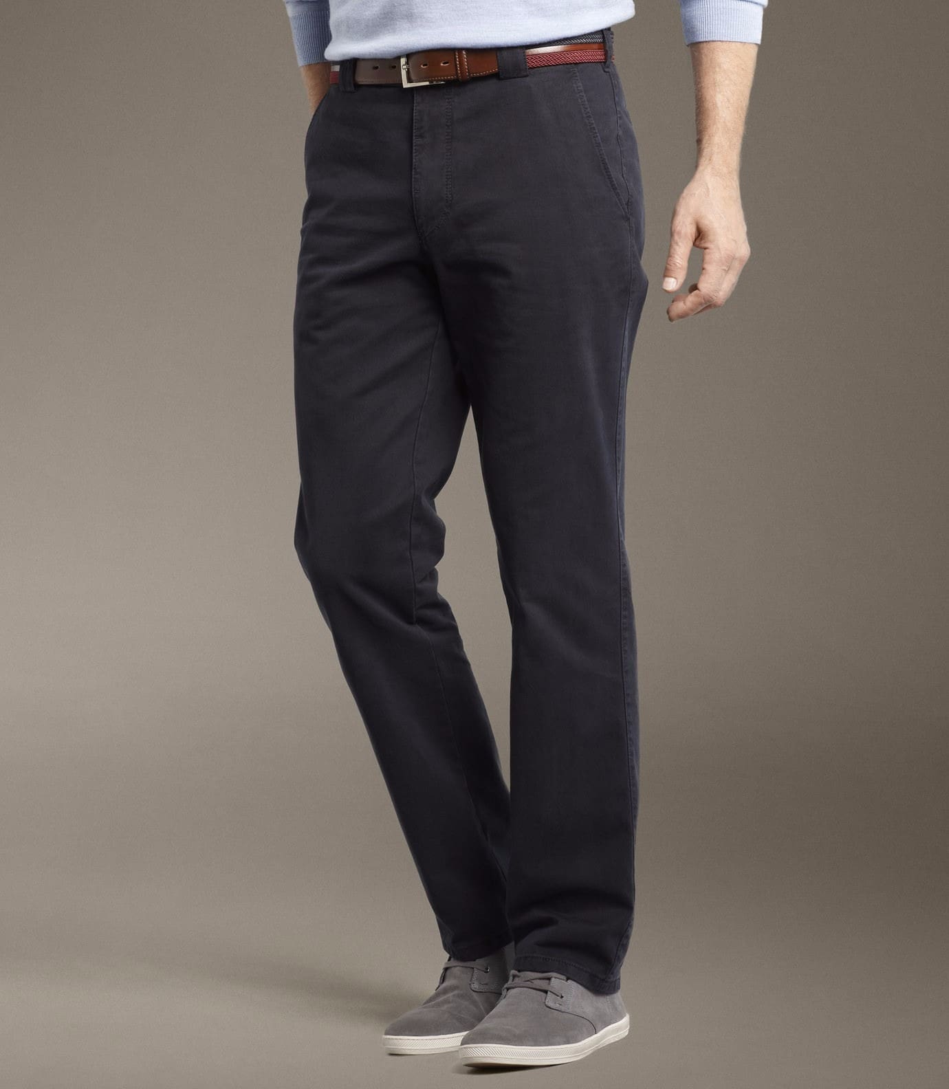 Meyer trousers Roma 316 navy cotton stretch trousers