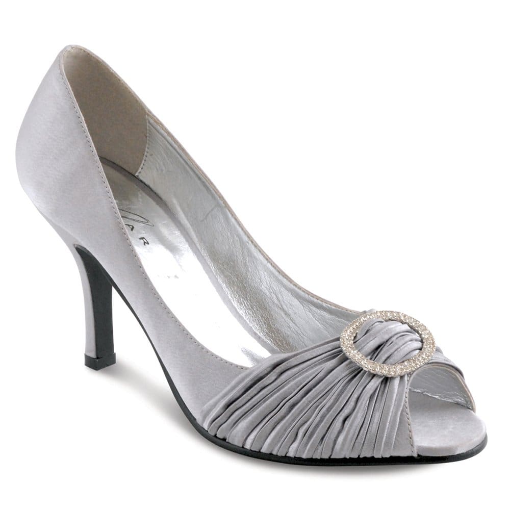 grey satin shoes