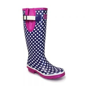 Lunar Polka Dot Knee High Wellington Boots