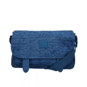 Artsac Blue Print Showerproof Shoulder Bag