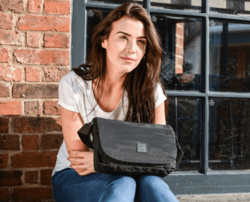 Artsac Pink Print Showerproof Shoulder Bag