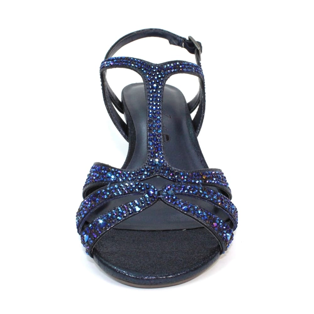 navy blue glitter sandals