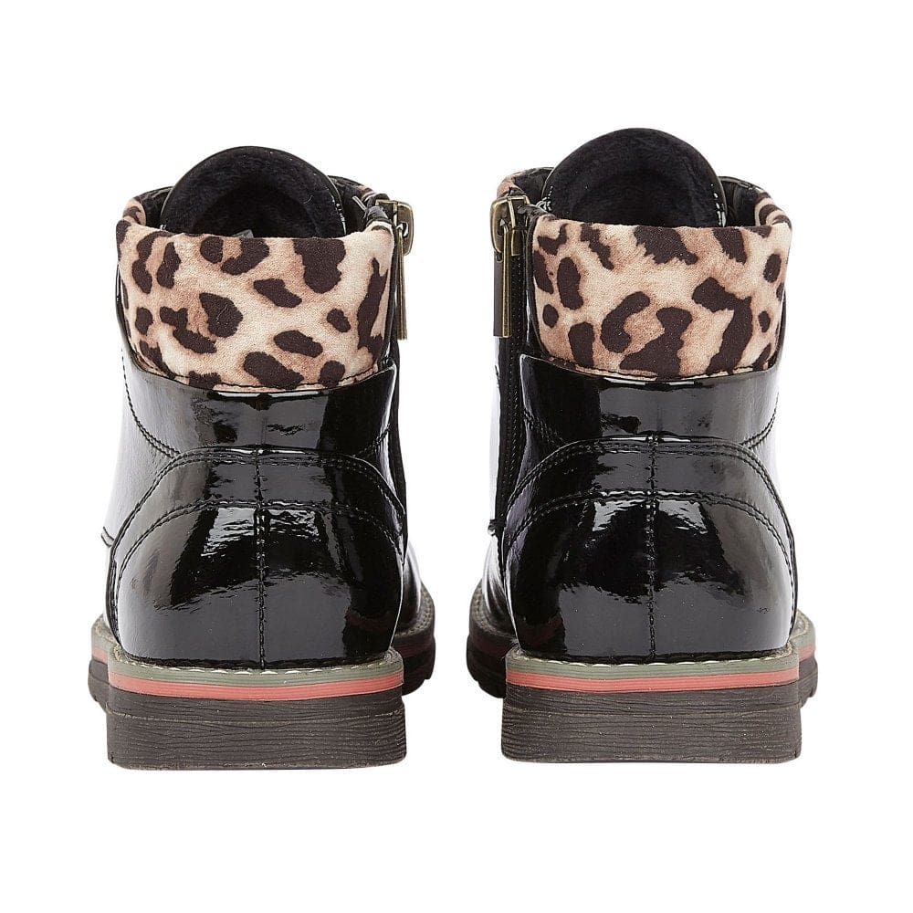 Lotus Naomi Black Patent Ankle Boots 