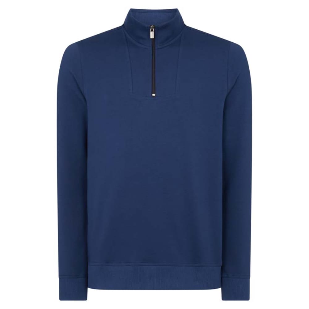 Remus Uomo Blue Plain Half Zip 