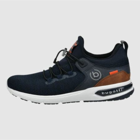 Bugatti Navy and Tan Casual Sneaker Trainers