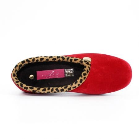 Lunar Paloma Red Wedge Slippers