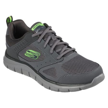 Sketchers Track Syntac Charcoal Trainers