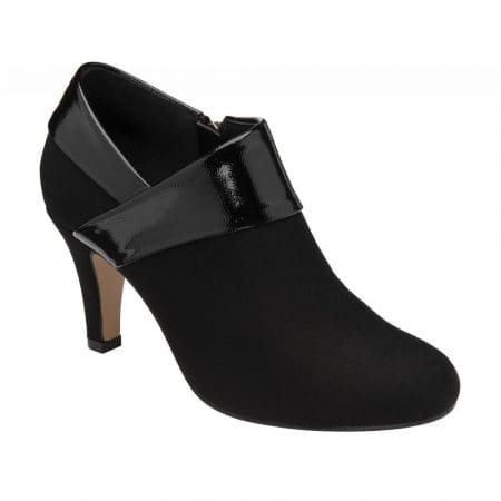 Lotus Maya Black Heeled Shoe Boots