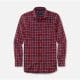 Olymp Casual Red Check Brushed Cotton Shirt