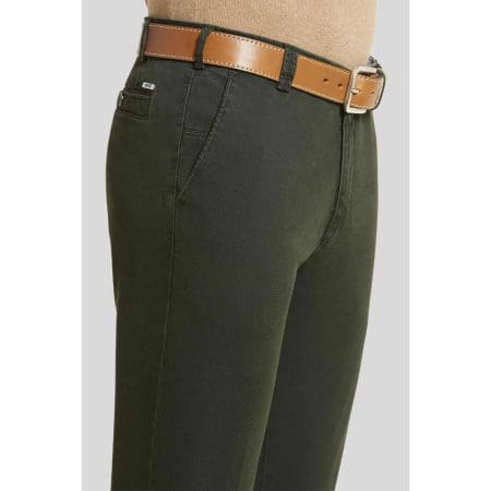Meyer New York Khaki Green Chino Trousers