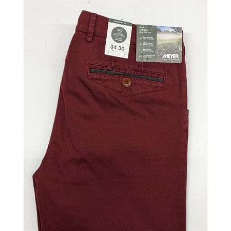 Meyer Chicago Red Chino Cotton Trousers