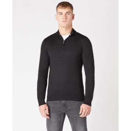 Remus Uomo Black Half Zip Sweatshirt