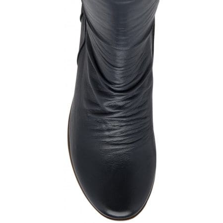 Lotus Dara Navy Leather Mid Calf Boots