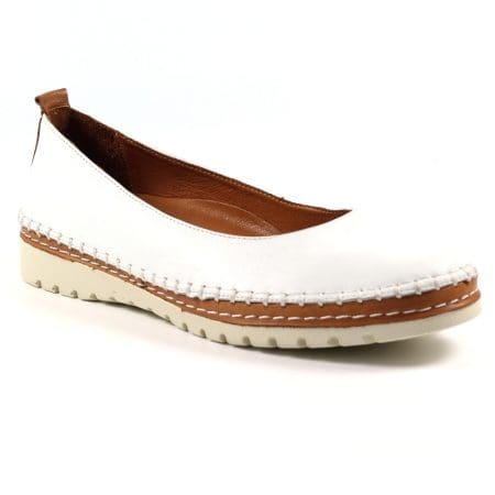 Lunar Dove White Leather Slip On Shoes