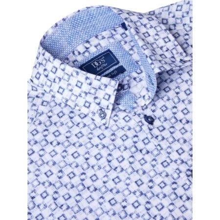 Drifter White and Navy Square Shirt