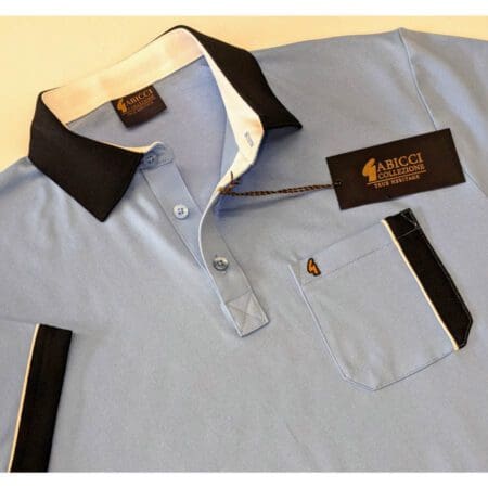 Gabicci Marina Blue Stripe Pocket Sports Shirt