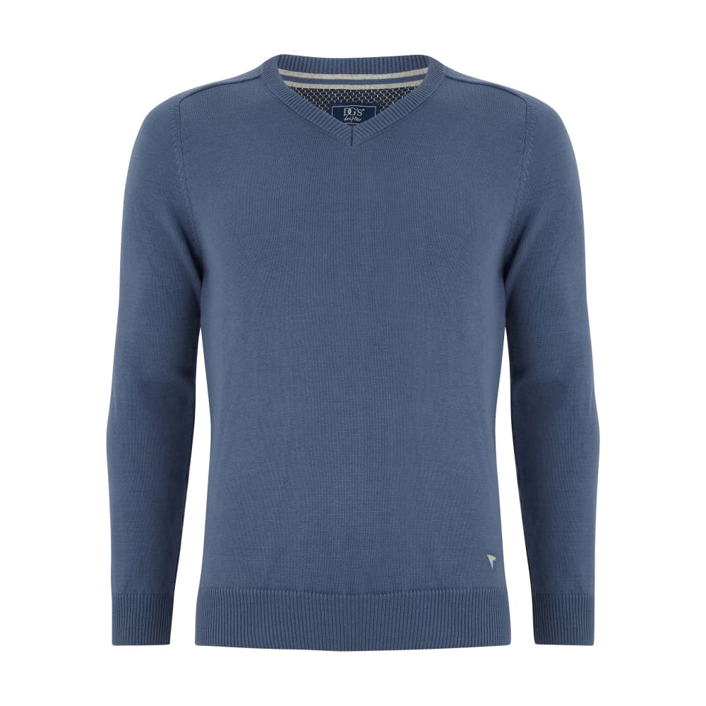 Drifter Light Blue V Neck Sweater - Brooks Shops