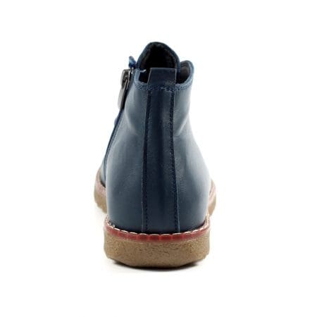 Lunar Claire Navy Leather Ankle Boots