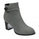 Lotus Autumn Grey Heeled Ankle Boots