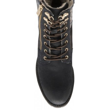 Lotus Oklahoma Navy Leather Ankle Boots