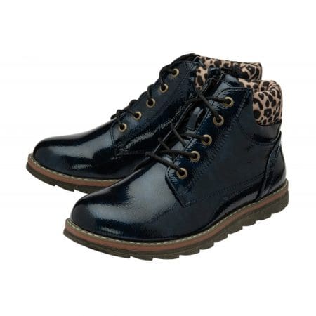 Lotus Lexis Navy Patent Ankle Boots