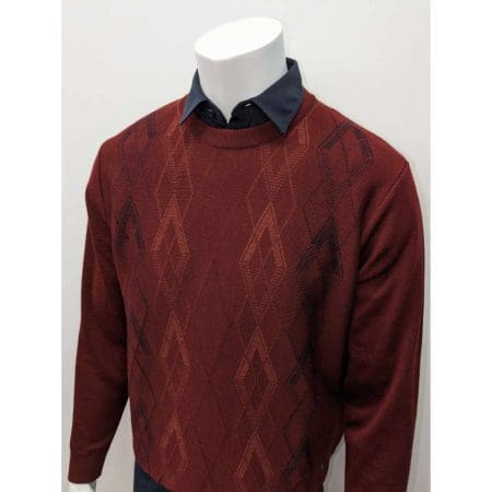 Gabicci Rosso Red Patterned Knitted Jumper