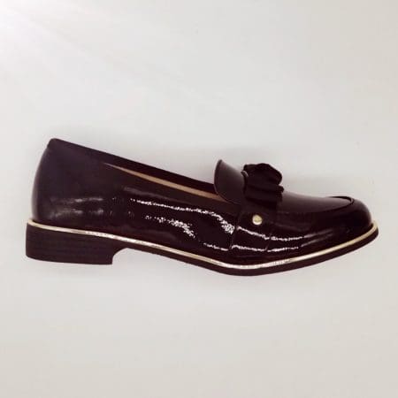 Lunar Elgin Black Patent Loafers