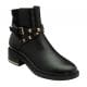 Lotus Alicia Black Flat Ankle Boots