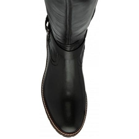 Lotus Belvedere Black Leather Long Boots