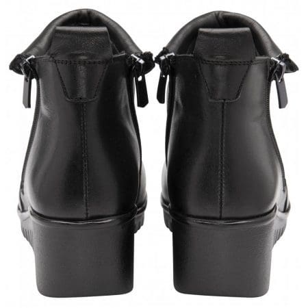 Lotus Cordelia Black Leather Ankle Boots
