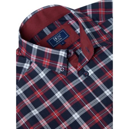 Drifter Navy and Red Check Shirt