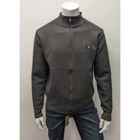 Raphael Valencino George Dark Grey Zip Sweatshirt