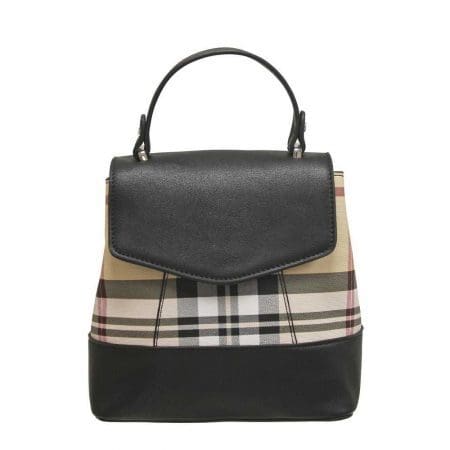 Envy Small Black Tartan Handbag