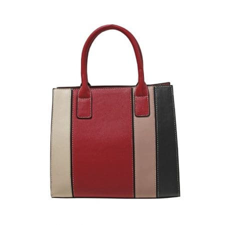 Envy Medium Red Multi Structured Handbag
