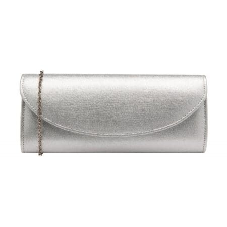 Lotus Claire Silver Clutch Evening Bag