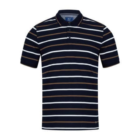 Drifter Navy Stripe Polo Shirt