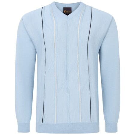 Gabicci Spray Blue Patterned Knitted Jumper