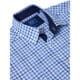 Drifter White and Blue Check Short Sleeve Shirt