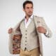 Claudio Lugli Beige Monaco Dress Jacket and Waistcoat Set