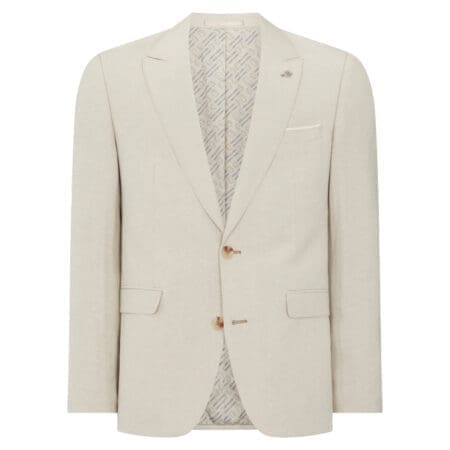 Remus Uomo Peppe Beige Linen Suit Jacket