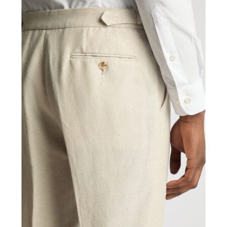 Remus Uomo Peppe Beige Linen Suit Trousers