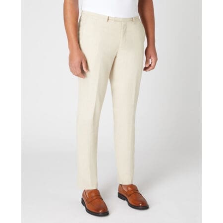 Remus Uomo Peppe Beige Linen Suit Trousers