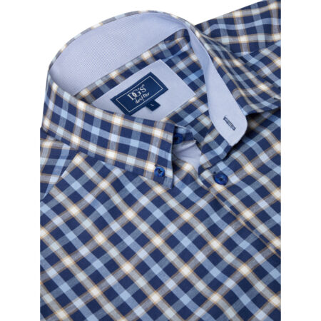 Drifter Navy and White Check Shirt