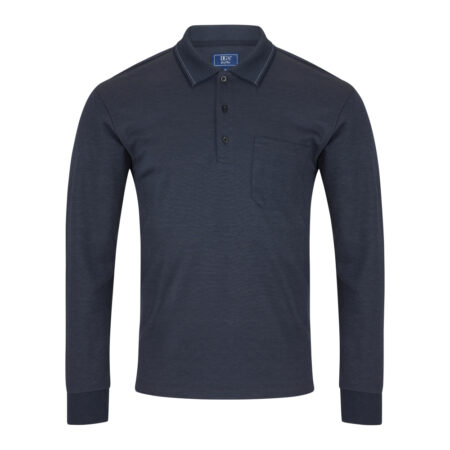 Drifter Navy Long Sleeve Polo Shirt