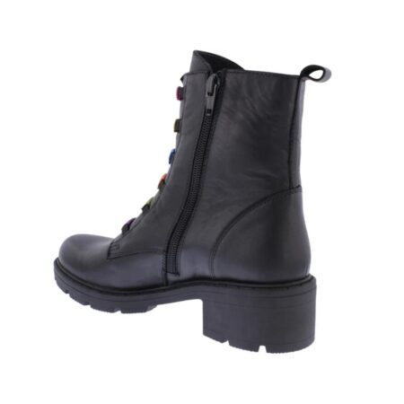 Adesso Amelia Black Rainbow Combat Boots