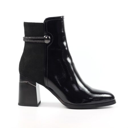 Lunar Amari Black Heeled Ankle Boots