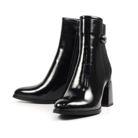 Lunar Amari Black Heeled Ankle Boots