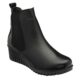 Lotus Dresden Black Leather Ankle Boots