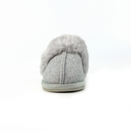 Lunar Carol Grey Mule Slippers